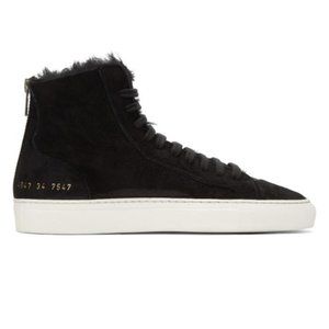 Common Projects Shearling Suede High-top Sneakers